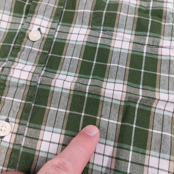 Carhartt Shirt‎ Mens Large Green Short Sleeve Plaid Button Front Pocket Work - Picture 4 of 7